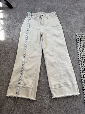 Pilcro Designed in Phila Women’s Cream Wide-Leg Jeans 25